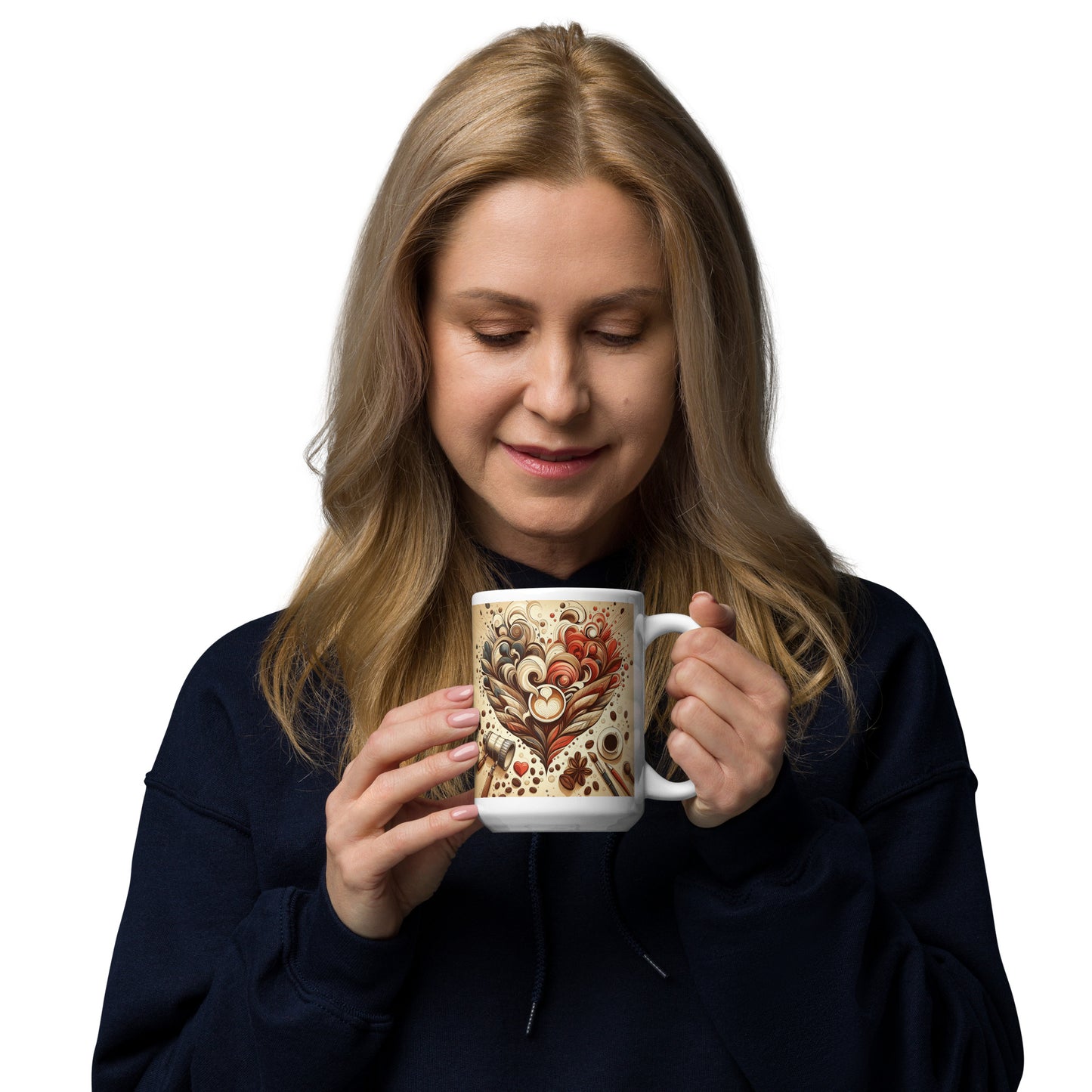woman enjoys morning brew
