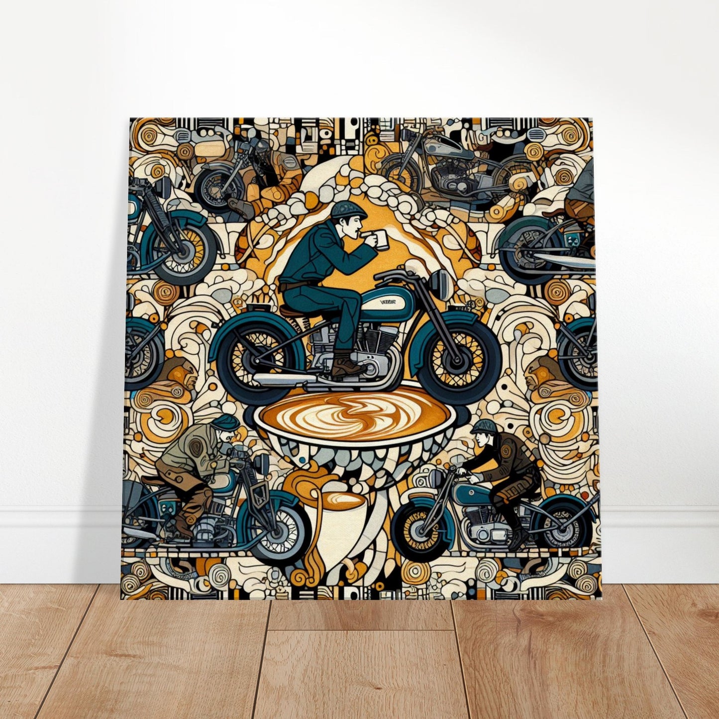 motorcycle wall art