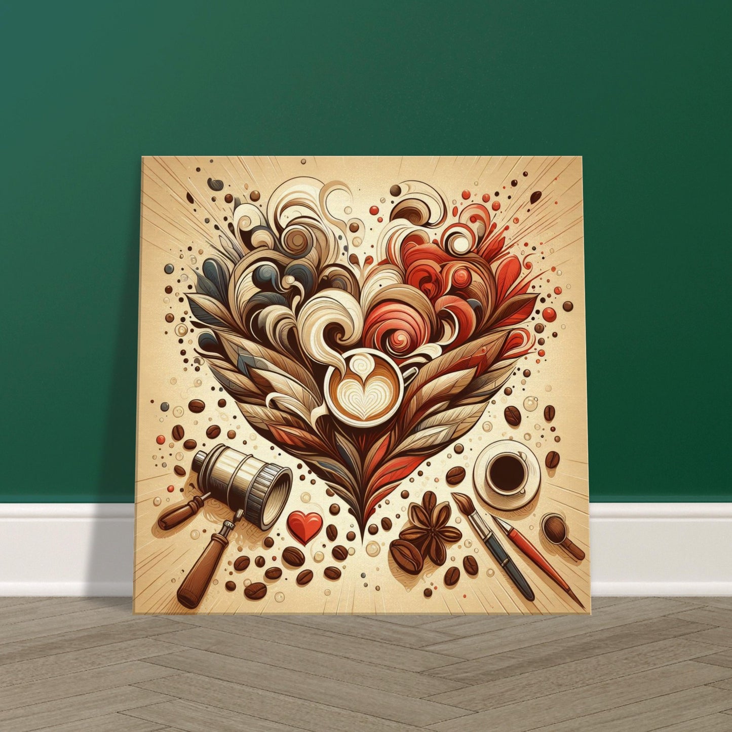 coffee canvas art