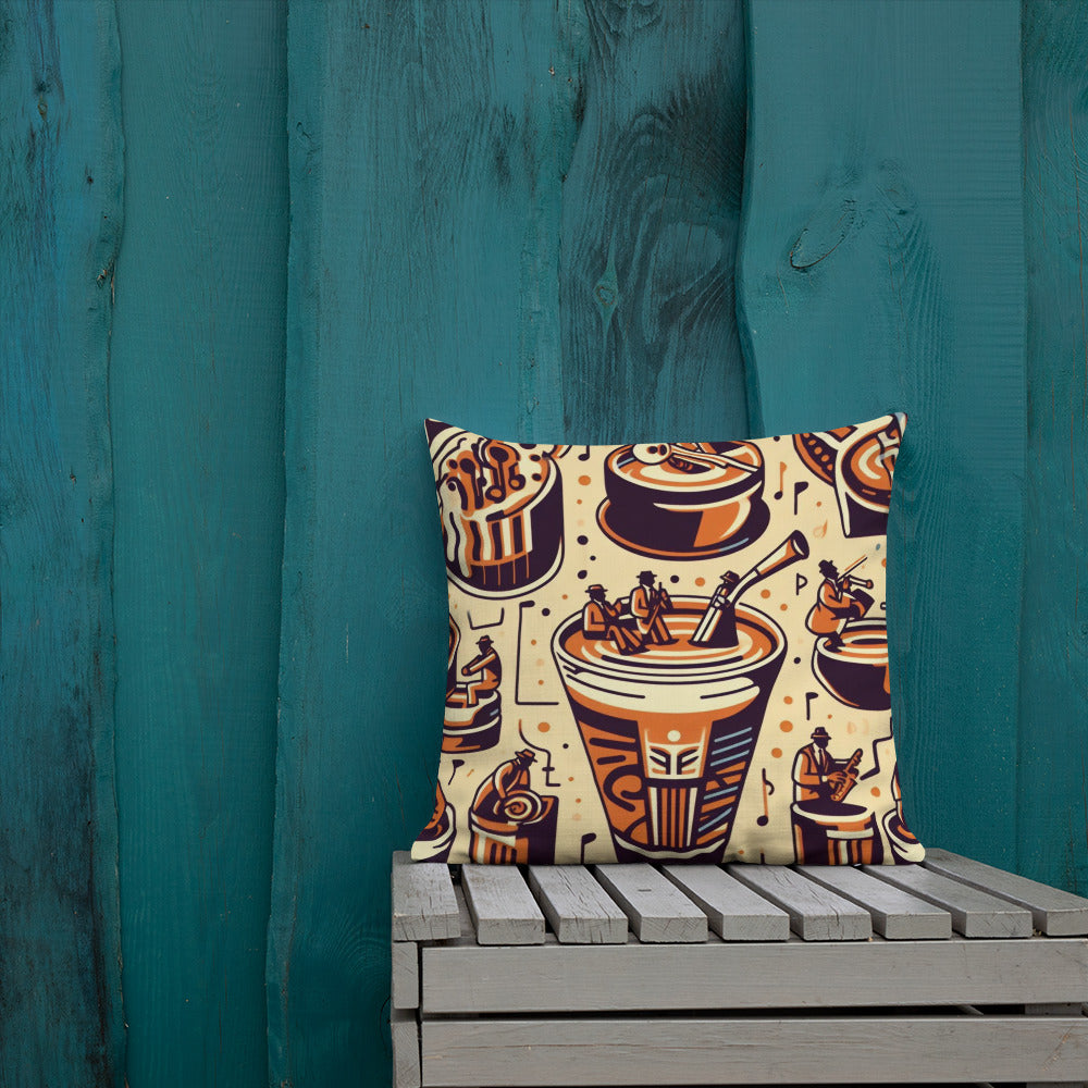 Jazz and Coffee Premium Pillow