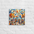 Spring Sun – Café Terrace Coffee Art against white wall