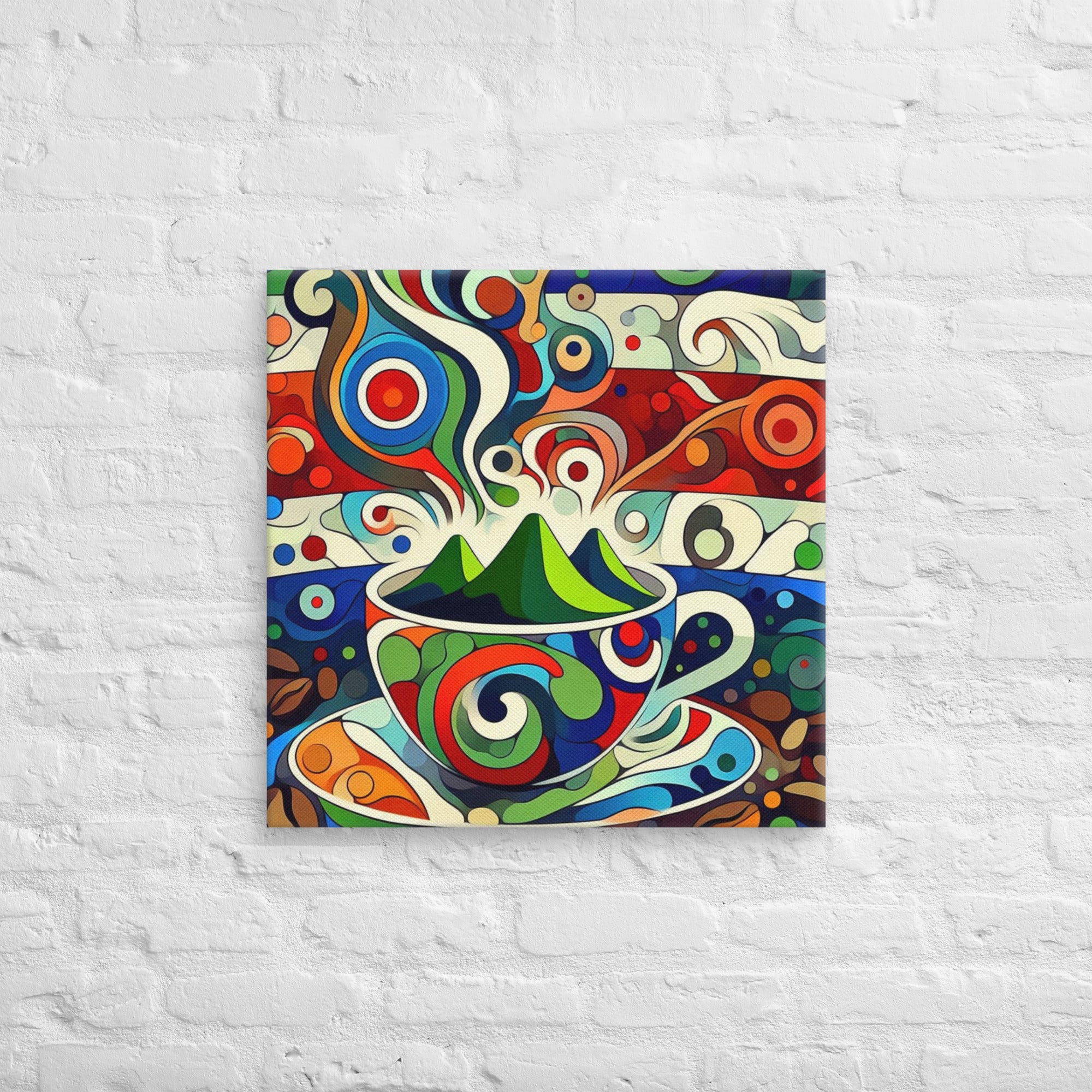 Costa Rica Coffee Art 24"  on painted wall
