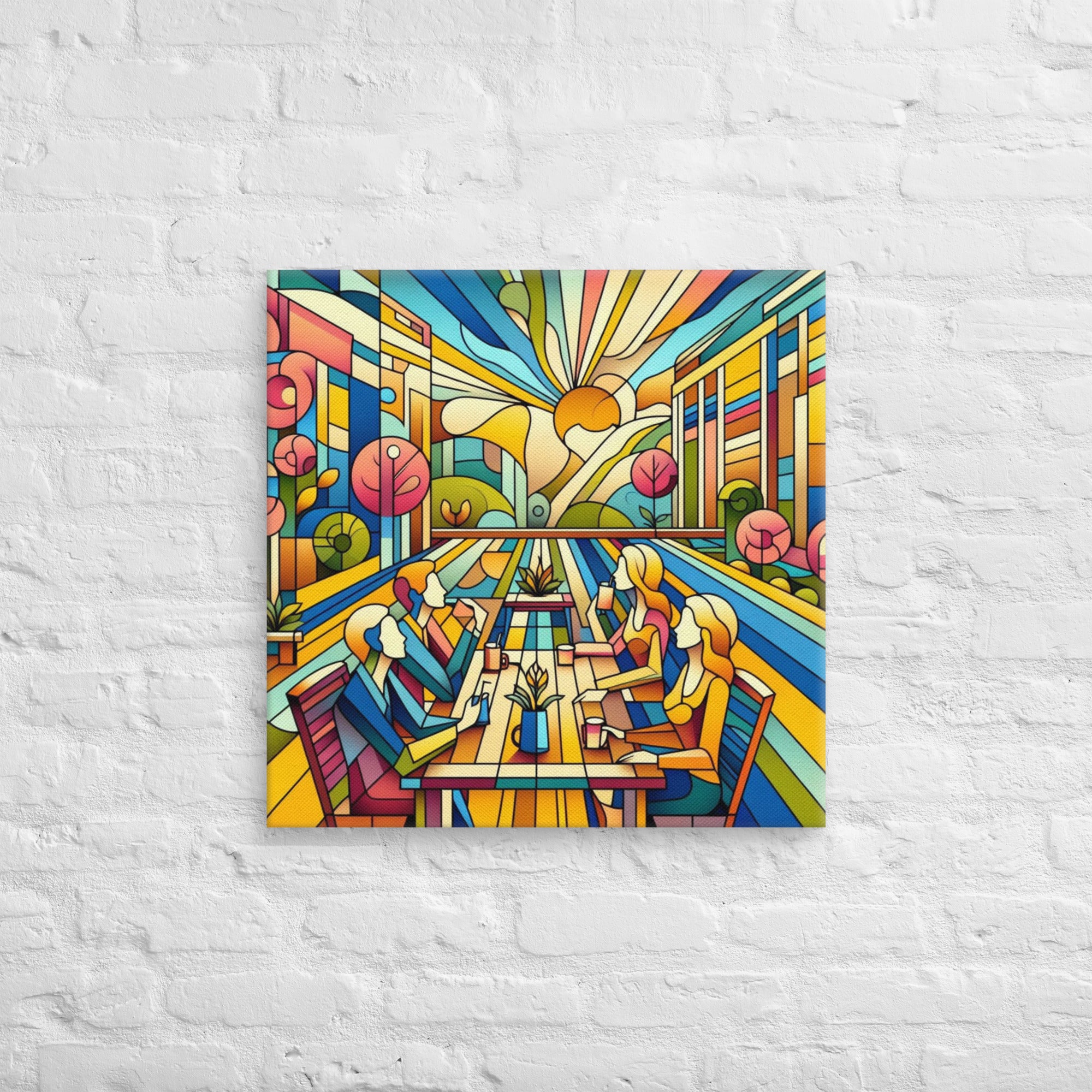 Sunlit Café Café Culture Coffee Art Print