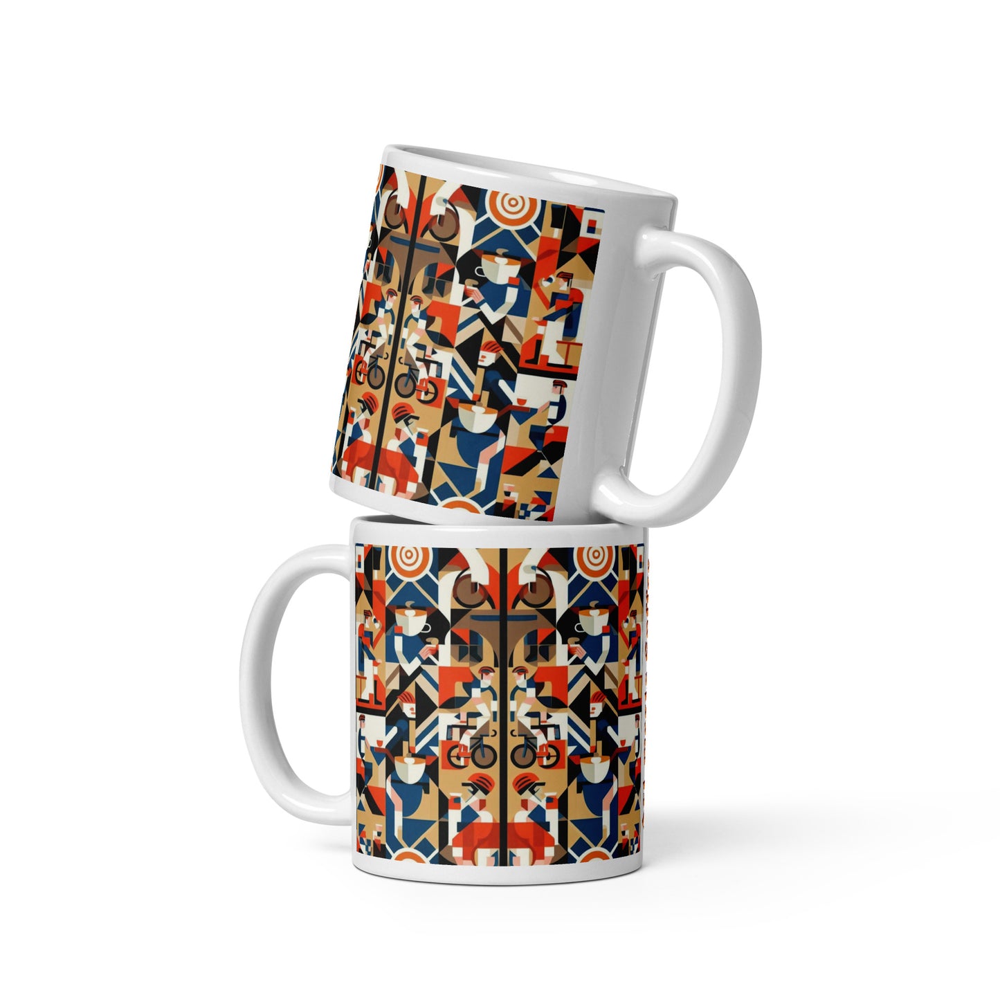 art mugs stacked