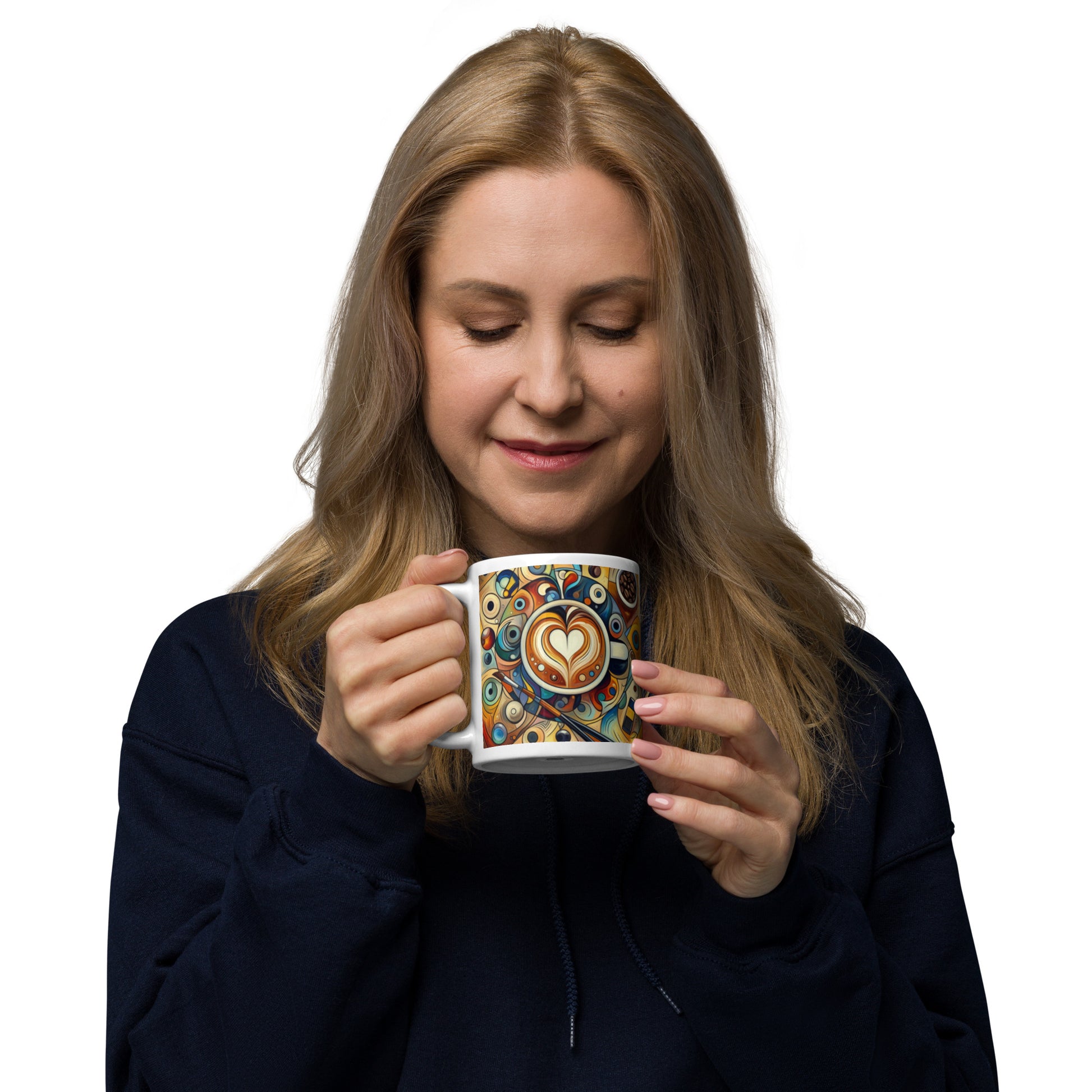 woman enjoys extra hot tea