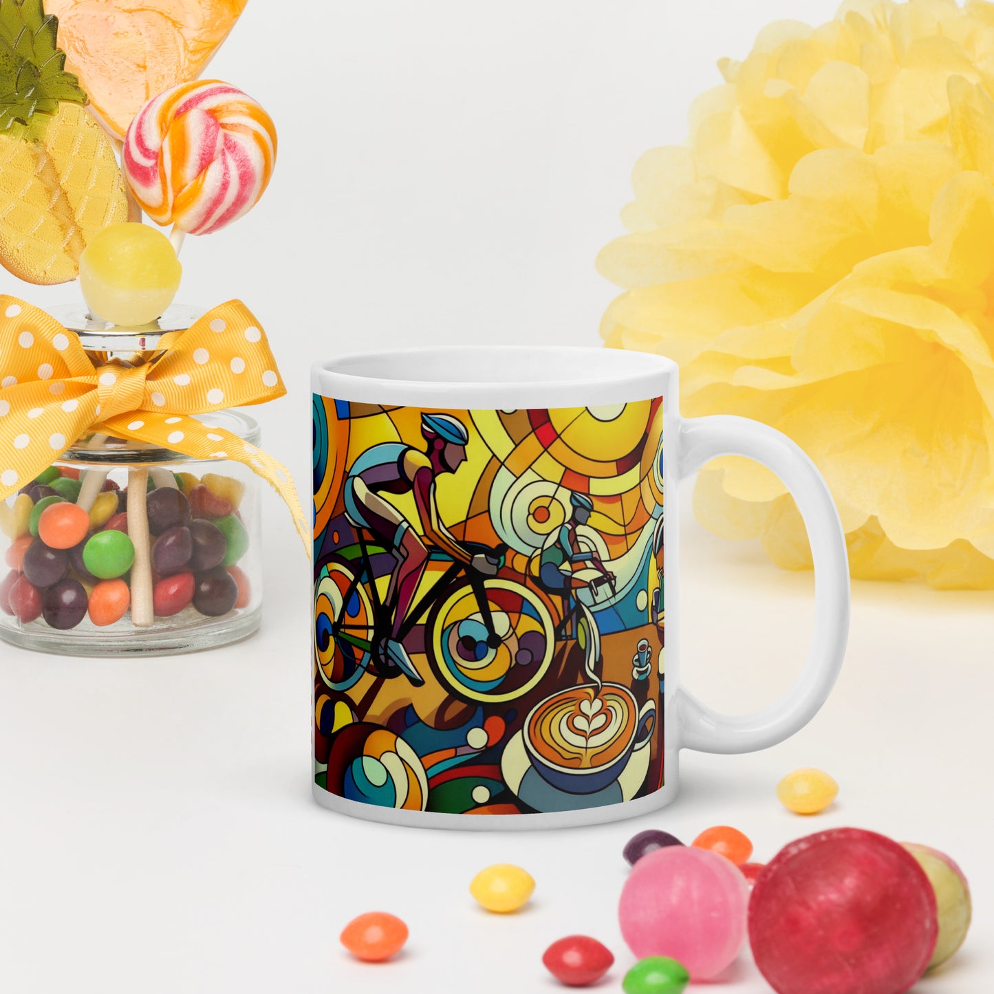 mug with latte art design