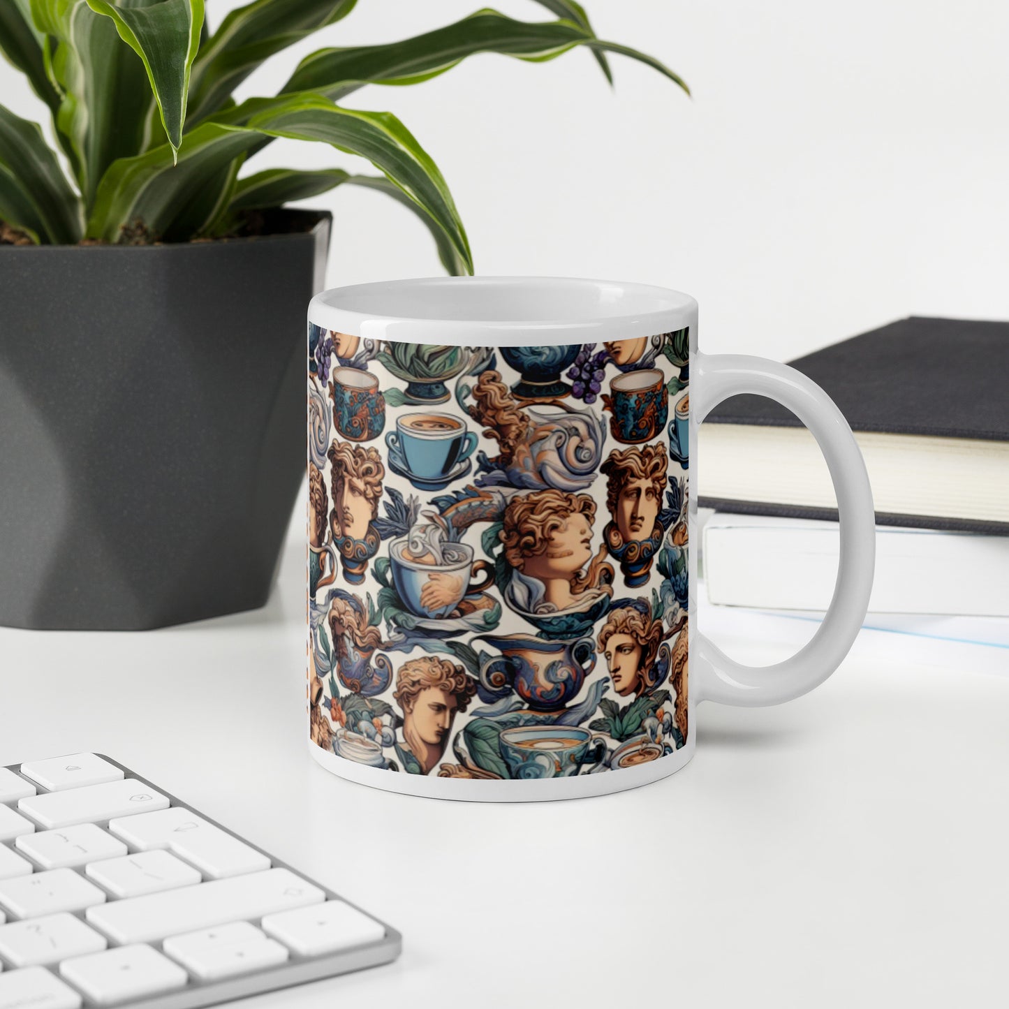 art mug on desk