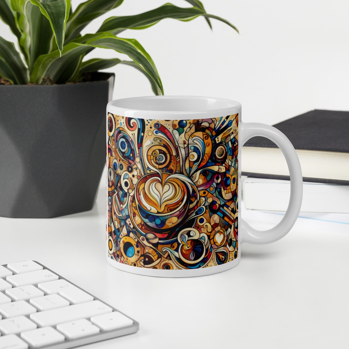 coffee mug on desk