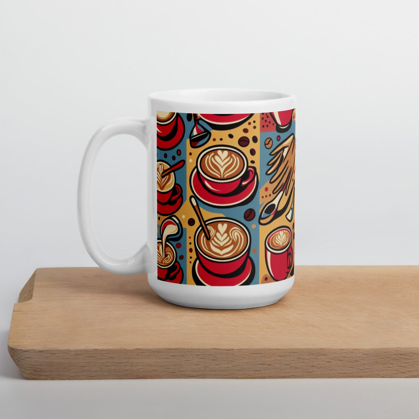 mug art displayed