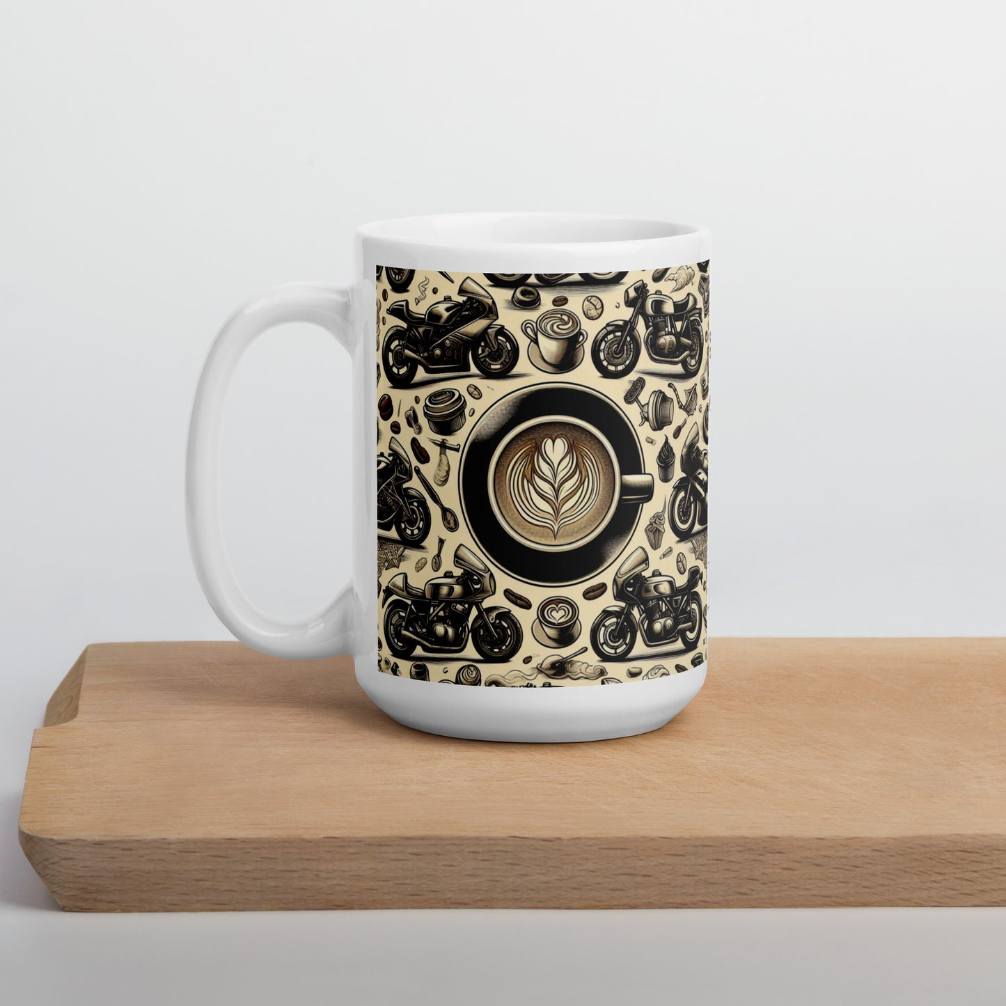 biker coffee mug