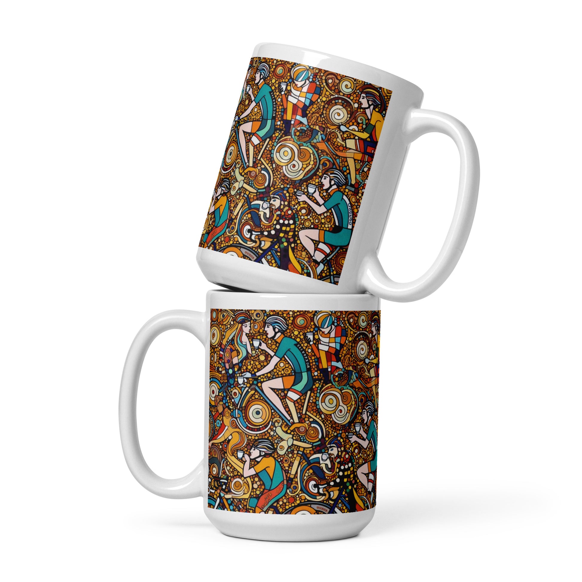 balancing fine art mugs