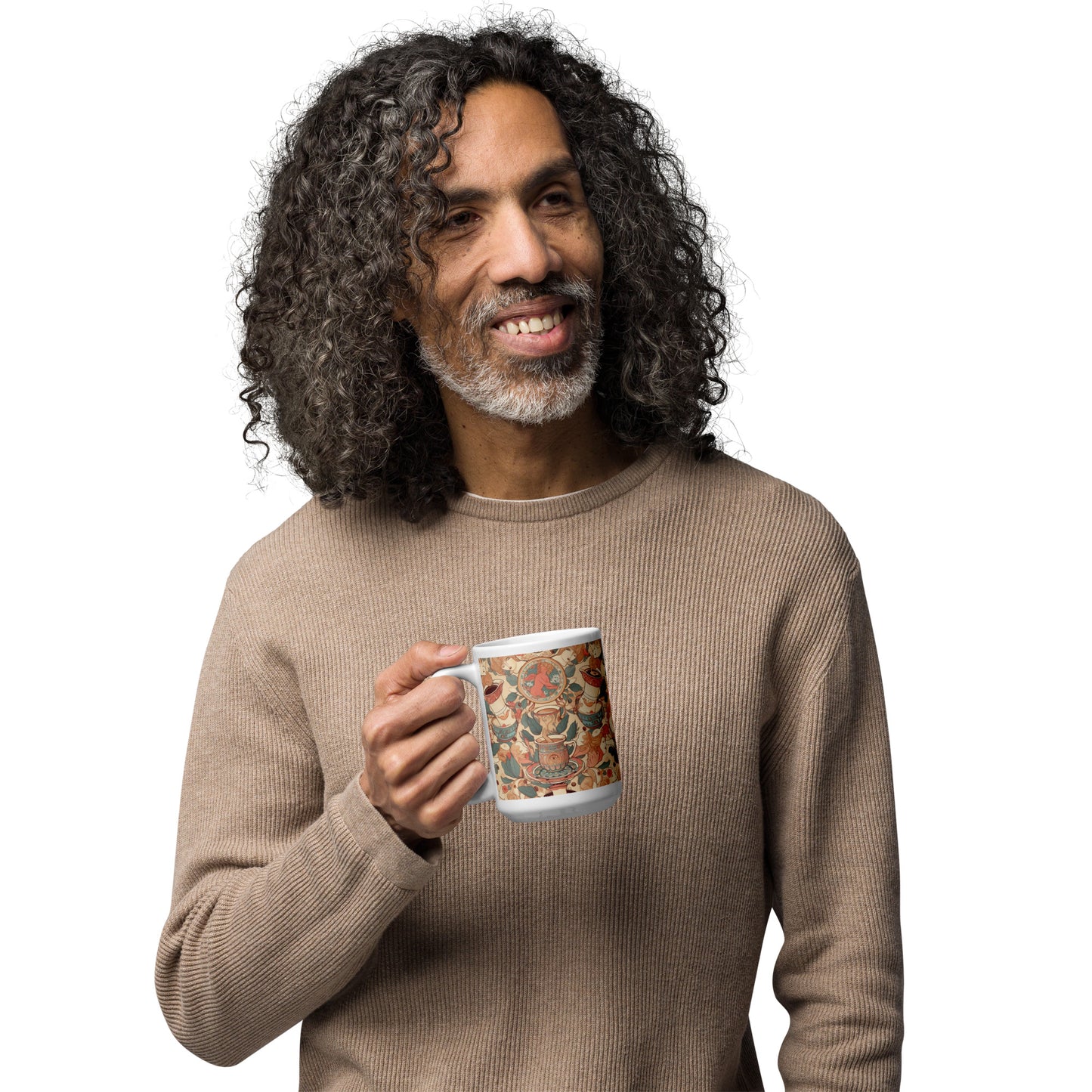 man enjoying mug of tea