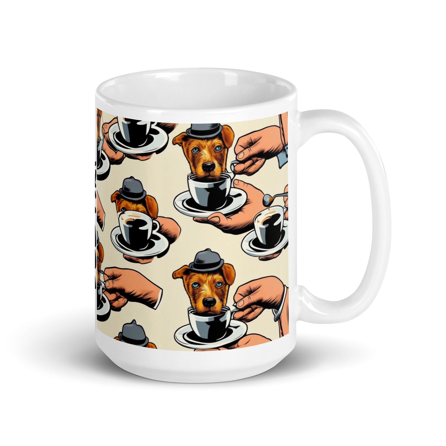 dog art mug