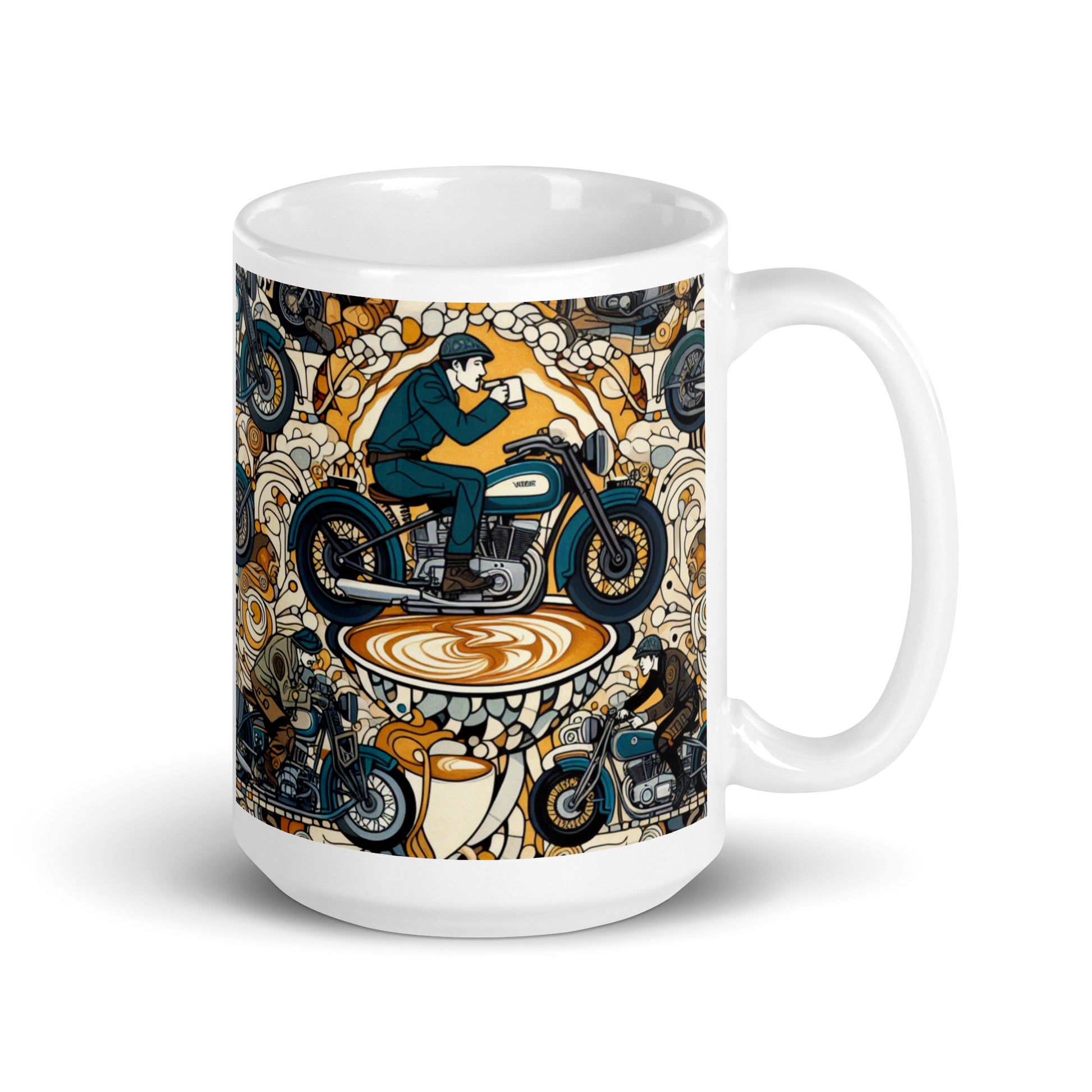 motorcycle coffee mug