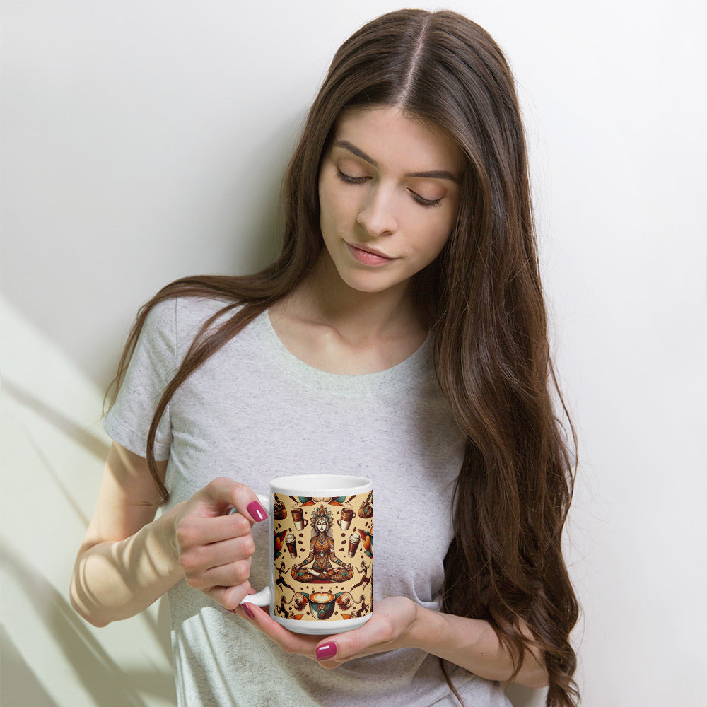 woman drinks green tea